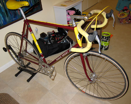 It wasn’t until the 1980s that finally American cyclists realized that you didn’t need to carry all this stuff with you on a single day ride